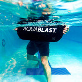 AquaBLAST 25 Liter Pool Fitness and Punching Bag being pushed in the pool for resistasnce training